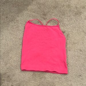 American Eagle Outfitters Hot Pink Strappy  Cropped Tank